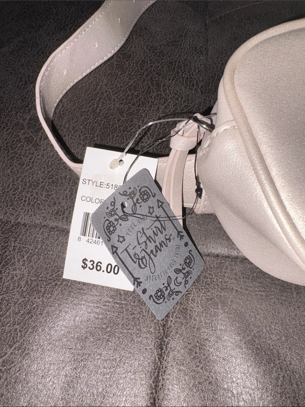 T-Shirt & Jeans Shimmery Pearl White Unicorn Belt Bag